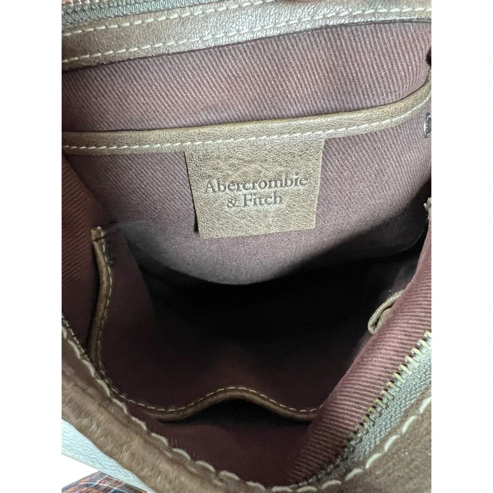 Abercrombie & Fitch Y2K‎ 00's Leather Hobo Shoulder Bag Slouchy Distressed Brown